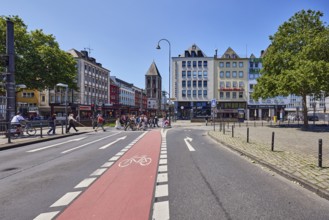 Row of houses, general architecture, houses, lantern, barrier bollard, sidewalk, pedestrian