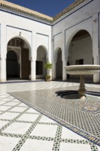 Courtyard, Palais Bahia, Old Town, Marrakech, Morocco