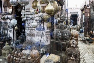 Alley with shops, Souk, Marrakech, Morocco