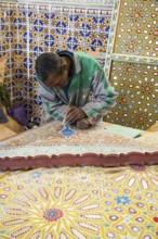 Tile Painter, Souk, Marrakech, Morocco