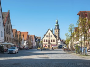 The market square with St. John's Church and the Old Town Hall in Lauf an der Pegnitz, Middle