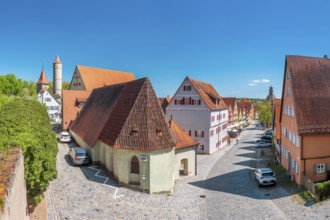 View from the city wall of the historic old town, in front the Epiphany Chapel, on the left
