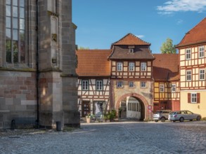 The Unfinder Gate at the Gothic St. Mary's Church, Königsberg in Bavaria, Lower Franconia, Bavaria,
