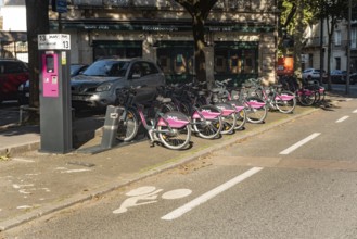 Dijon, France. September 19th 2024 Divia Velodi, self-service cycle hire, Dijon municipality rent a