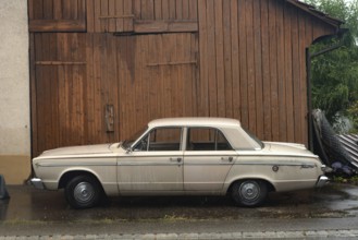 Rhine Falls, Switzerland. 26th September 2024 Plymouth Valiant 200 four-door sedan car, an