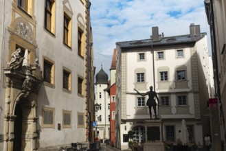 Regensburg, Germany. October 7th 2024 Beautiful medieval architecture of UNESCO protected German