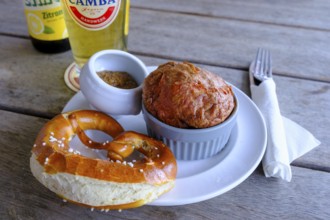 Bayerischer Leberkäse, food, Camba Brauerei, Seeon, Chiemgau, Upper Bavaria, Bavaria, Germany