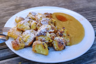 Kaiserschmarrn, food, Stubental Alpe, bei Jungholz, Oberallgäu, Tyrol, Austria