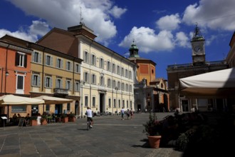 Piazza del Popolo, the main square in central Ravenna, Emilia Romagna, Italy