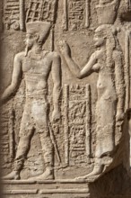 Luxor, Egypt. December 13th 2022 Ancient Egyptian Pharaoh Carved in Stone Stele at Luxor Temple,