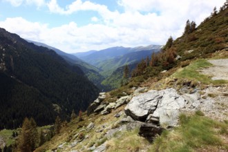Landscape on the Transfogarasan Highway, Transfagarasan, connects the Arges Valley in Great