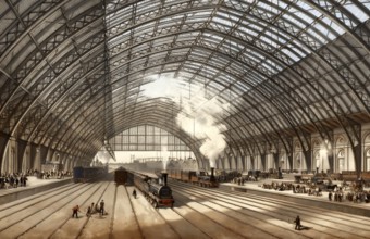 St Pancras railway station, a central London railway terminus located on Euston Road in the London