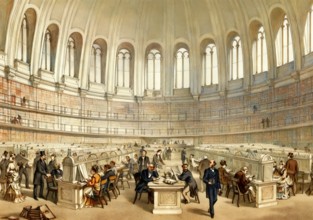 The British Museum Reading Room, British Library, 19th century, London, England, United Kingdom