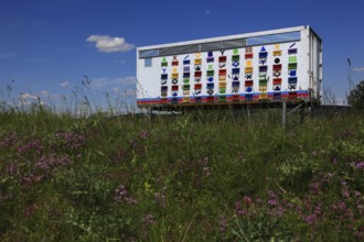 Mobile beekeeper's bee truck, Transylvania, Romania