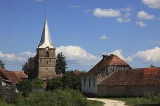 St. James Church, 15th-century Sharosh fortified church in Sharosh near Fogarash in Transylvania,