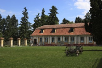 Brukenthal summer residence, late Baroque palace complex, in Avri, Freck, Transylvania, Romania