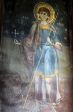 Fresco, in the Great Prince Church, Biserica Mare Domneasca, Targoviste, Romania
