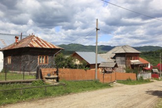 Traditional wooden houses in the Maramure? region of northern Romania