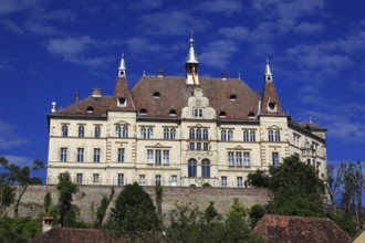 Romania, town hall in the historic old town of Sighisoara, German Sighisoara, city in Mures