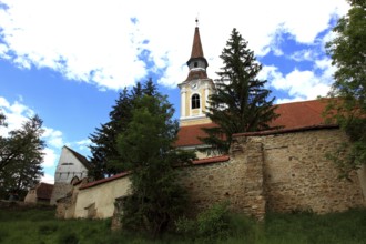Romania, village church of the village of Crit, German German Cross, in the district of Brasov,