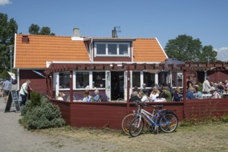 Sweden's southernmost cafe in Smygehamn in Trelleborg municipality, Baltic Sea, Skåne County,