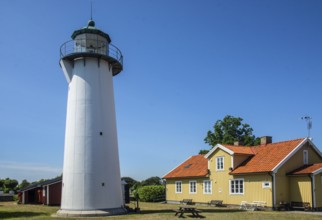Smygehuk, Sweden's southernmost lighthouse in Smygehamn in Trelleborg municipality, Baltic Sea,