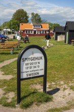 Sweden's southernmost cafe in Smygehamn in Trelleborg municipality, Baltic Sea, Skåne County,