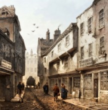 Leather Lane, a street in the Holborn area of London, England, 18th century