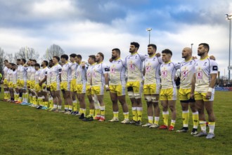 Rugby Europe Championship GERMANY - ROMANIA (in Heidelberg) ***The Romanian team in front of the