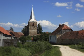 St. James Church, 15th-century Sharosh fortified church in Sharosh near Fogarash in Transylvania,