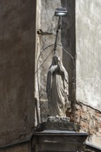 Statue of Mary at a corner house, Lviv, Ukraine