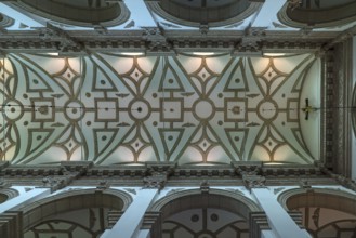 Vaulted ceiling of the collegiate church, built 1587-1630, Zamosc, Poland