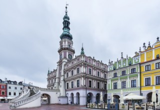 Italian Renaissance style town hall built in 1578, Zamosc, Poland