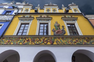 House façade built in Italian Renaissance style in 1578, Zamosc, Poland