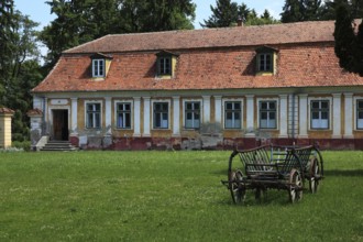 Brukenthal summer residence, late Baroque palace complex, in Avri, Freck, Transylvania, Romania