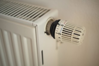 Interior view, thermostat, controller, valve, radiator valve, heating system, energy costs,