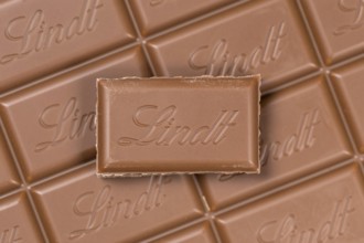 Lindt Schokolade Swiss chocolate bar chocolates with logo in Stuttgart, Germany