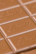 Lindt chocolate Swiss chocolate bar chocolate background with logo in Stuttgart, Germany