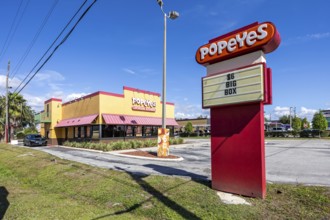 Popeyes Fast Food Restaurant branch in Tampa, United States