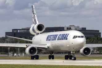 A Western Global Airlines McDonnell Douglas MD-11F aircraft with license plate N781SN at Miami
