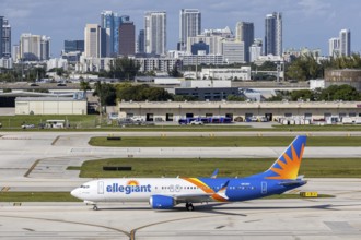 An Allegiant Air Boeing 737-8-200 MAX aircraft with license plate N812NV at Fort Lauderdale
