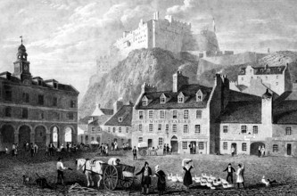 Edinburgh Castle, the castle in Edinburgh on Castle Rock, basalt rock formation, geology, shelter,