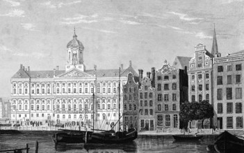 Royal Palace, Palace on the Embankment, Amsterdam, Netherlands, built as a town hall in mid-17th