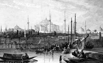 Constantinople and St. Sophia Church, Hagia Sophia, former Byzantine church, today mosque,