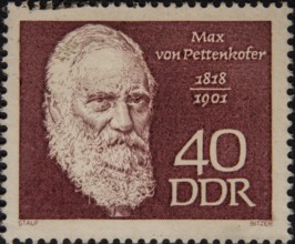 Max Joseph von Pettenkofer (1818-1901) was a German chemist and physician. Portrait on a German GDR
