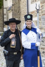 Bergstreit Day 2025 in Schneeberg, the miners of all trades proudly wear their habit on this