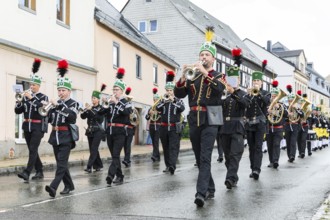 Bergstreit Day 2025 in Schneeberg, the miners of all trades proudly wear their habit on this