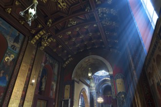 Altar room with vaulted ceiling of the Armenian Cathedral, Lviv, Ukraine