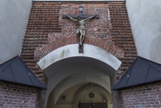 Christ Cross over the entrance to the Armenian Cathedral, Lviv, Ukraine