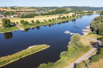 Elbe ferry between Gauernitz and Coswig, Saxony, Germany